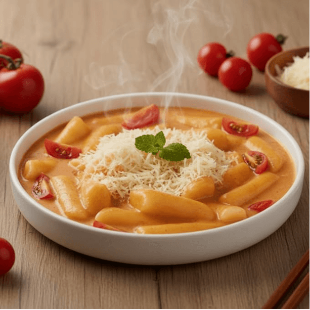 Rose Tteokbokki Cup β served